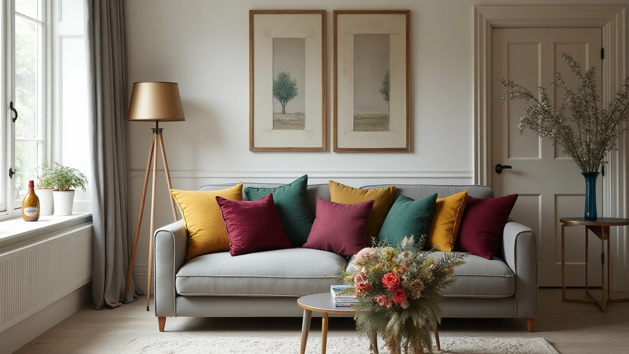 Perfect Cushion Colors to Pair with a Grey Sofa