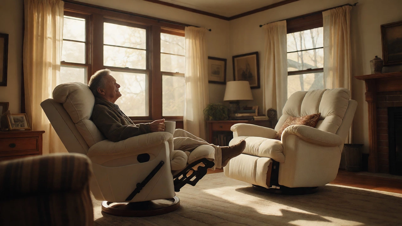 Relaxed homeowner enjoying a premium recliner in a sunlit living room.